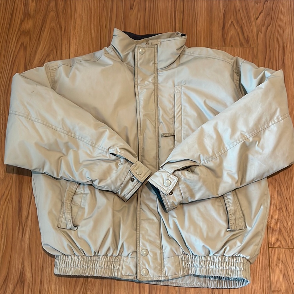 puffy grey jacket